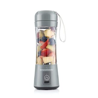 InnovaGoods® Frullatore portatile, Frullatore centrifuga da 380 ml di capacità e 17000 giri/min. Frullatori per succhi e frullati, Frullatore portatile ideale per la preparazione di Smoothie Maker, de