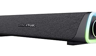 Trust Gaming GXT 620 Axon Soundbar Illuminata RGB 12W, Alimentazione USB, 3.5mm AUX, Altoparlanti, Casse PC per Computer, Laptop, Smartphone, Tablet, TV - Nero