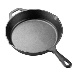 La Cuisine 25cm Padella in ghisa Rivestimento pre-stagionatura, ideale per uso interno ed esterno, adatta al forno, senza PFOA e PTFE