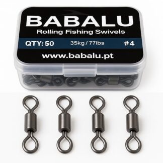 50 pezzi Girelle da Pesca Girelle da Pesca a Botte Acciaio Inox Per Pesca d'acqua Dolce e Salata (#4)