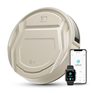 Lefant Robot Aspirapolvere con 2200Pa,120 Minuti,Senza Grovigli, Ultra Sottile,Wi-Fi/App/Alexa, Potenziamento Tappeto,Ideale per Peli di Animali Domestici Aspirapolvere Robot M210-Pro Grigio Champagne