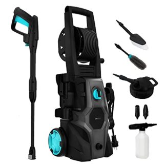 Cecotec Idropulitrice ad alta pressione HydroBoost 2000 Car&Garden Pro. 2000 W, casa, giardino o auto, portata max 450 l/h, 150 bar di pressione max, pompa in alluminio, raggio d'azione 14m