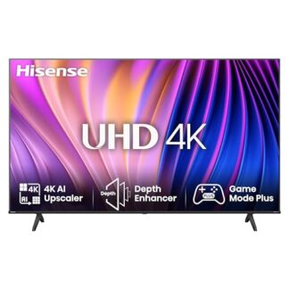 Hisense TV 43" 4K Ultra HD 43E63NT, Smart TV VIDAA U7, Dolby Vision, HDR 10+, DTS Virtual:X, Game Mode Plus, Alexa Built-in, VIDAA Voice, Tuner DVB-T2/S2 HEVC 10, lativù 4K