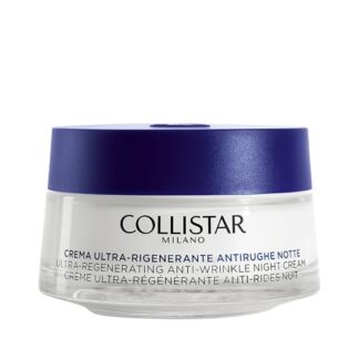 Collistar Crema Ultra-rigenerante Anti-rughe Notte, Concentrata per Viso e Collo con Azione Illuminante, per Pelli Mature, 50 ml